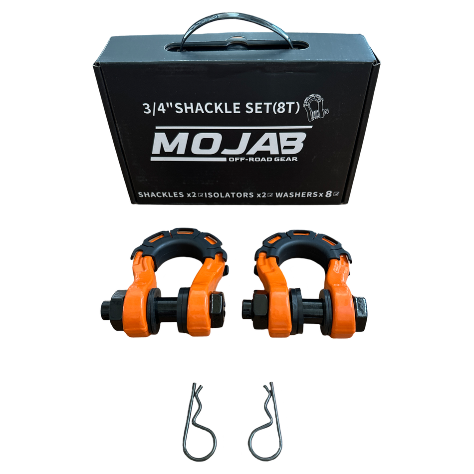 3/4” Forged Steel D-shackle set (8T)