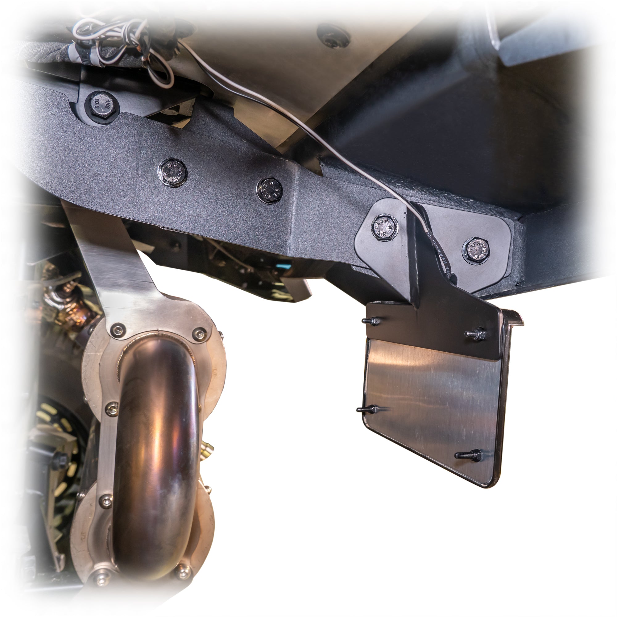 Polaris Xpedition license plate bracket laser-cut steel