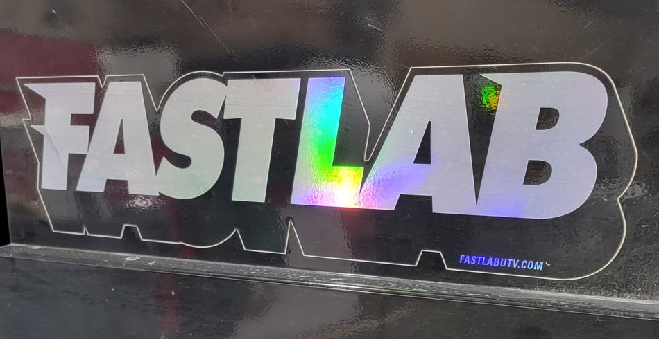 Calcomanía holográfica grande FastLab - 53 x 12,7 cm