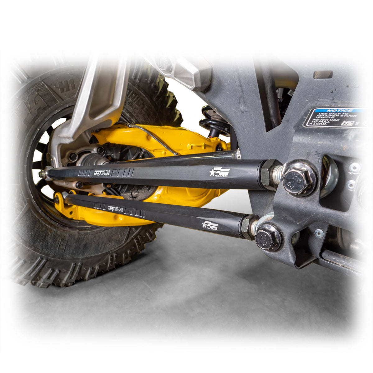 DRT hex bar radius rod replacement set, sleek anodized design, 2024+ Maverick R application