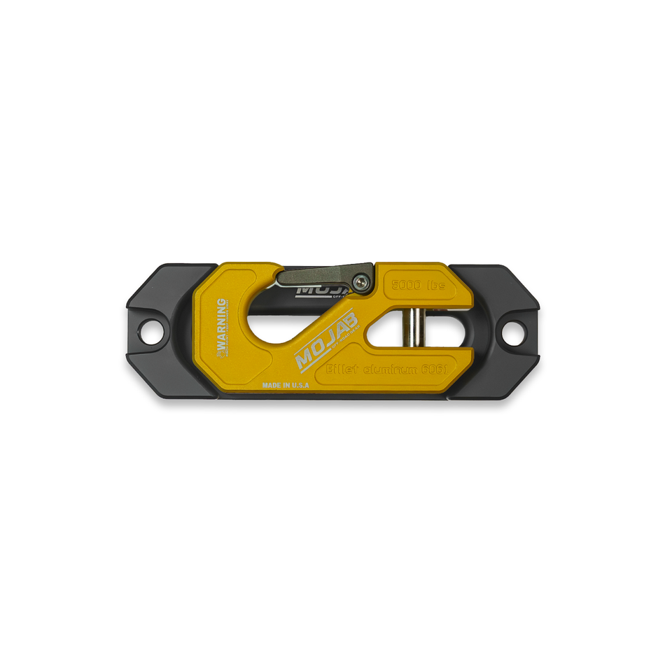 Side By Side / UTV Aluminum Recessed Winch Shackle with Fairlead Kit, closed latch