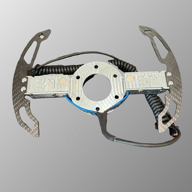 Palettes de changement de vitesse en fibre de carbone pour volant à 6 boulons