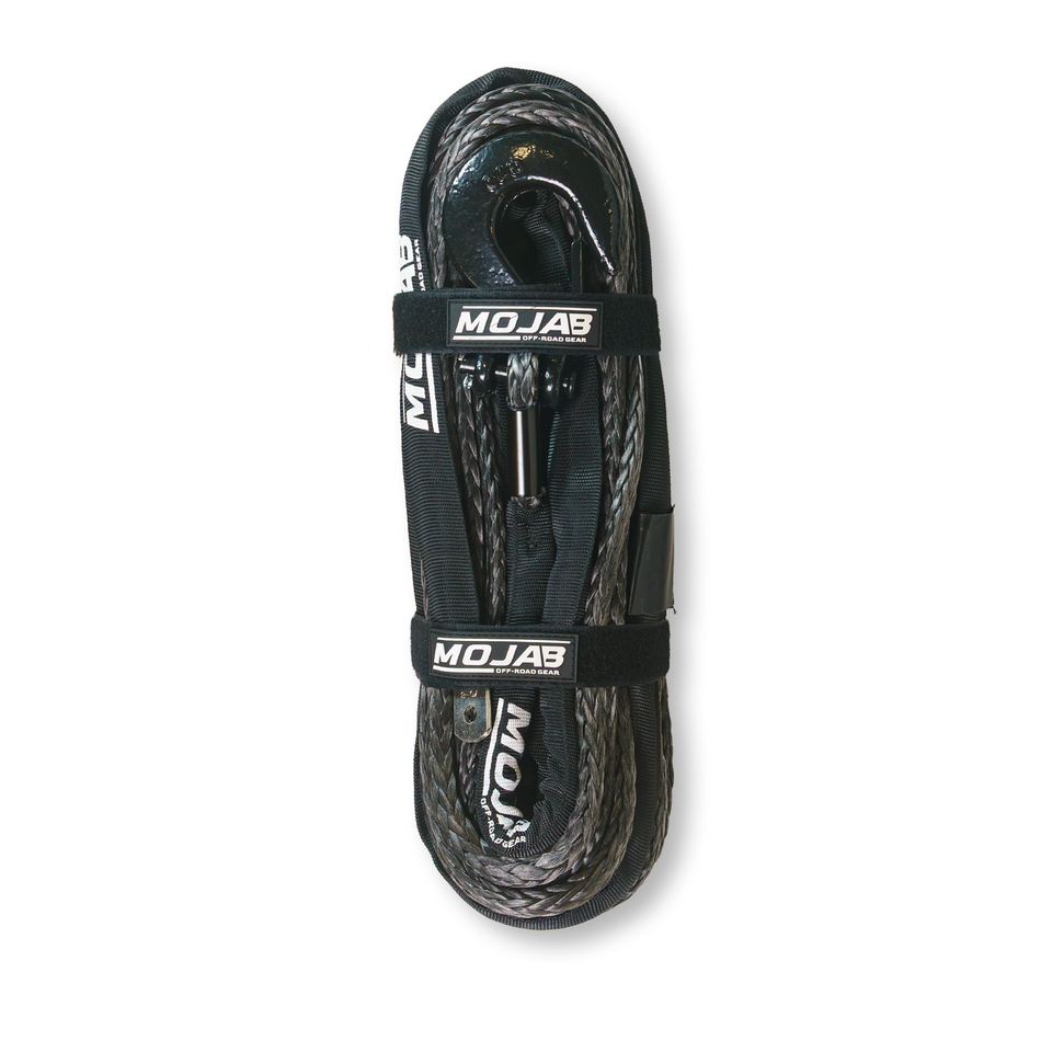 3/8'' x 85' Synthetic Winch Rope with Removeable forged winch hook