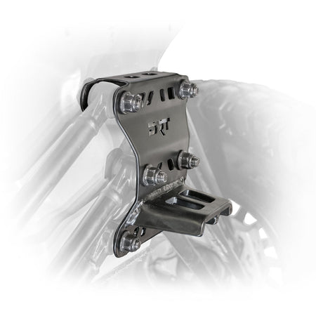 DRT Can Am Maverick X3 2017+ Dual Sheer Radius Rod Plate Front side view