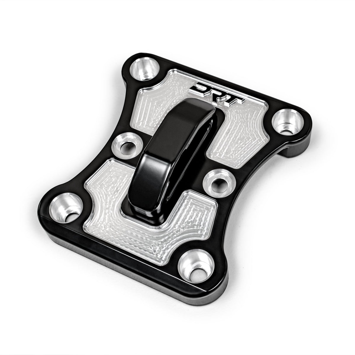 Black billet radius rod plate on Can‑Am Maverick X3 rear suspension upgrade