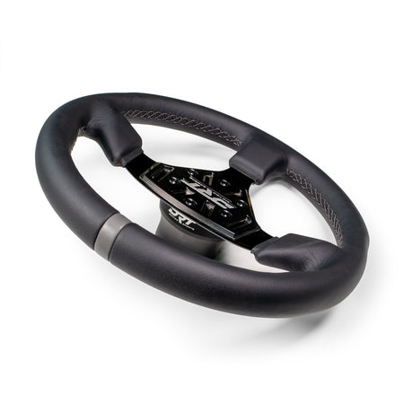 Round utv steering wheel in leather finish 
