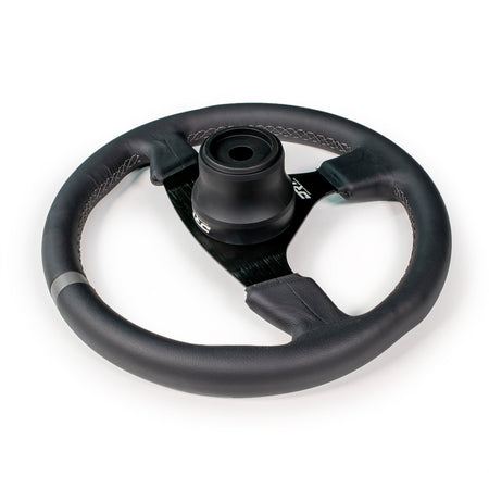 Round utv steering wheel in leather finish