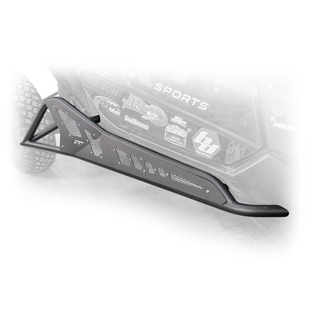 Top Side view of black DRT Tree Kicker installed on Can‑Am Maverick X3 2‑door