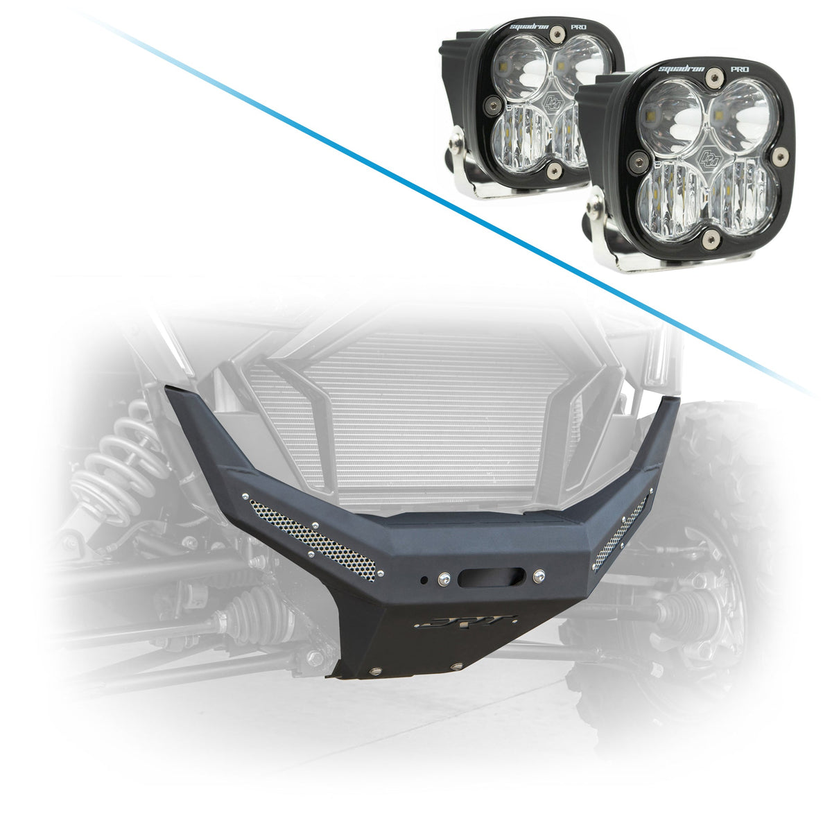 RZR Pro XP 2020-2024 Front Winch Bumper with light options.