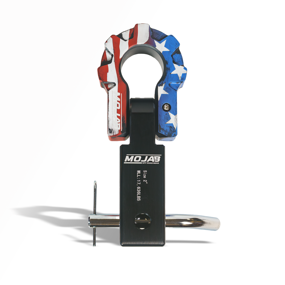 2'' Aluminum Hitch Receiver with Aluminum D-Shackle 9T (Lifetime Warranty)