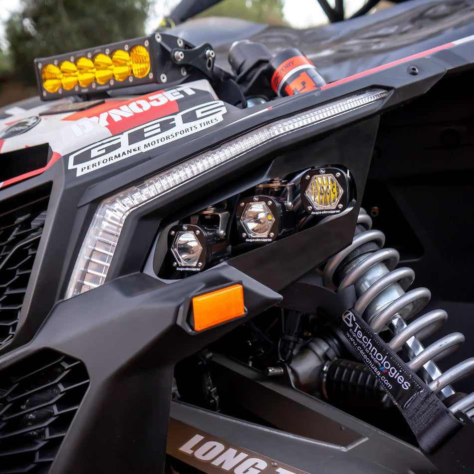 Kit de phares Baja Designs Can-Am X3 S1 Spot avec kit de phares encastrés