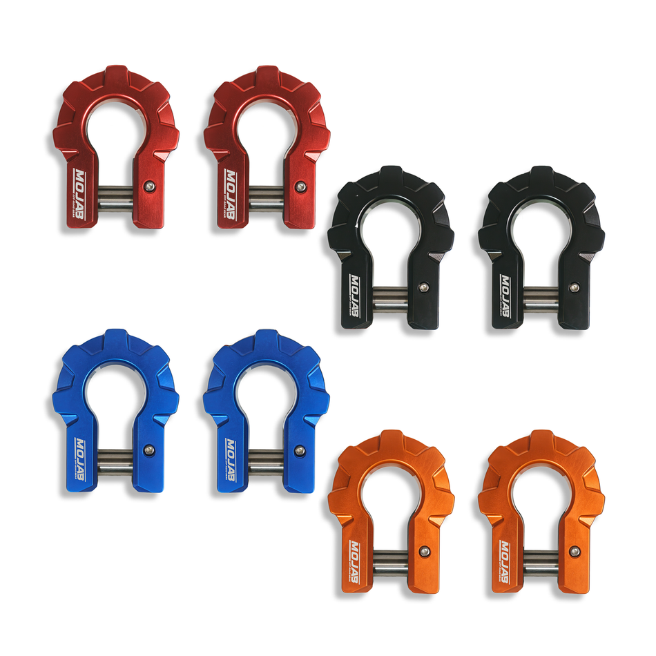 3/4'' Extreme duty Aluminum D-Shackle set (9T) (LIFETIME WARRANTY*)