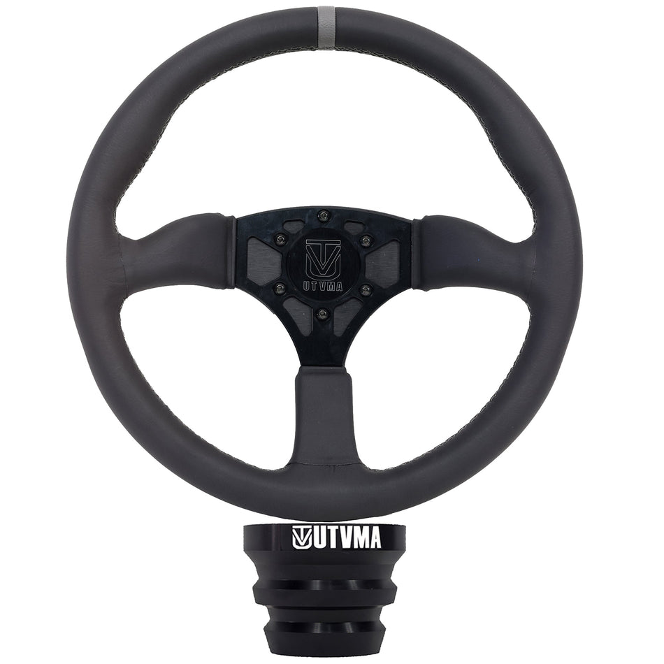 Volante de cuero octano UTVMA con cubo (modelos Polaris, Can Am, Kawasaki y Honda)