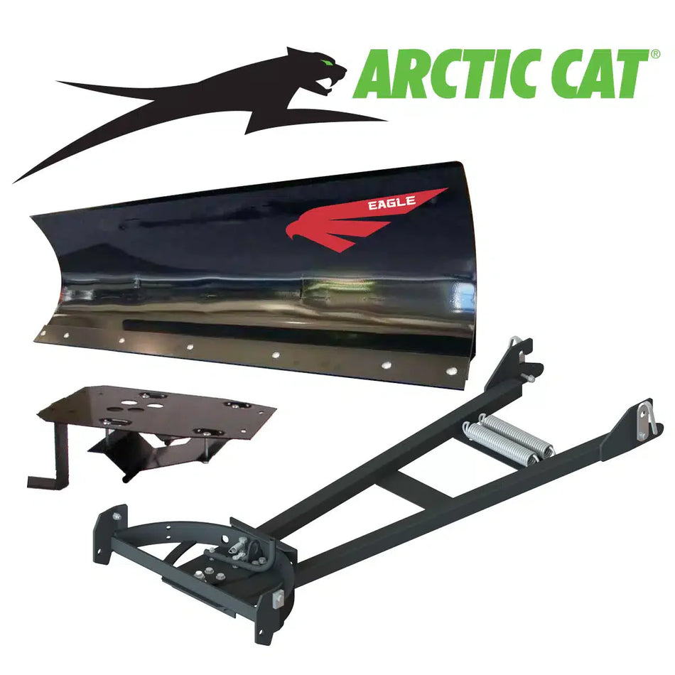 Lame à neige Eagle 50″ VTT en acier à montage central, système de lame complet pour Arctic Cat 400 (2×4/4×4/TBX/TRV) (1996-2014)