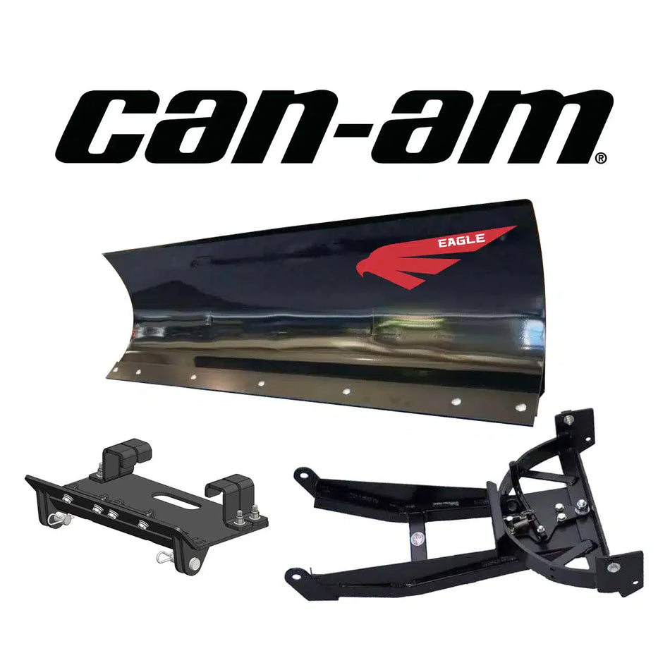 Lame à neige Eagle 72″ UTV en acier, système de lame complet à montage avant pour Can-Am 1000 (Defender HD/XT/MR/6×6/MAX) (2020-2024)