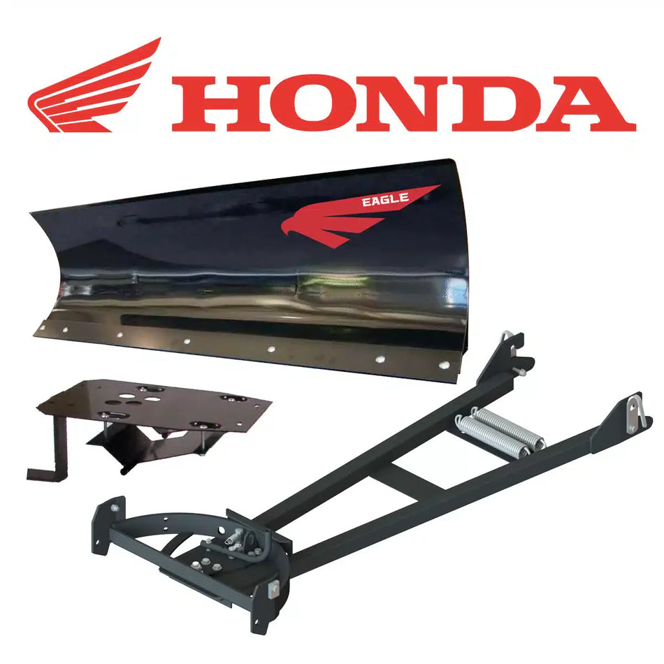 Lame à neige Eagle 60″ VTT en acier à montage central, système de lame complet pour Honda 420-500 (TRX/Rancher/Foreman) (2001-2023)