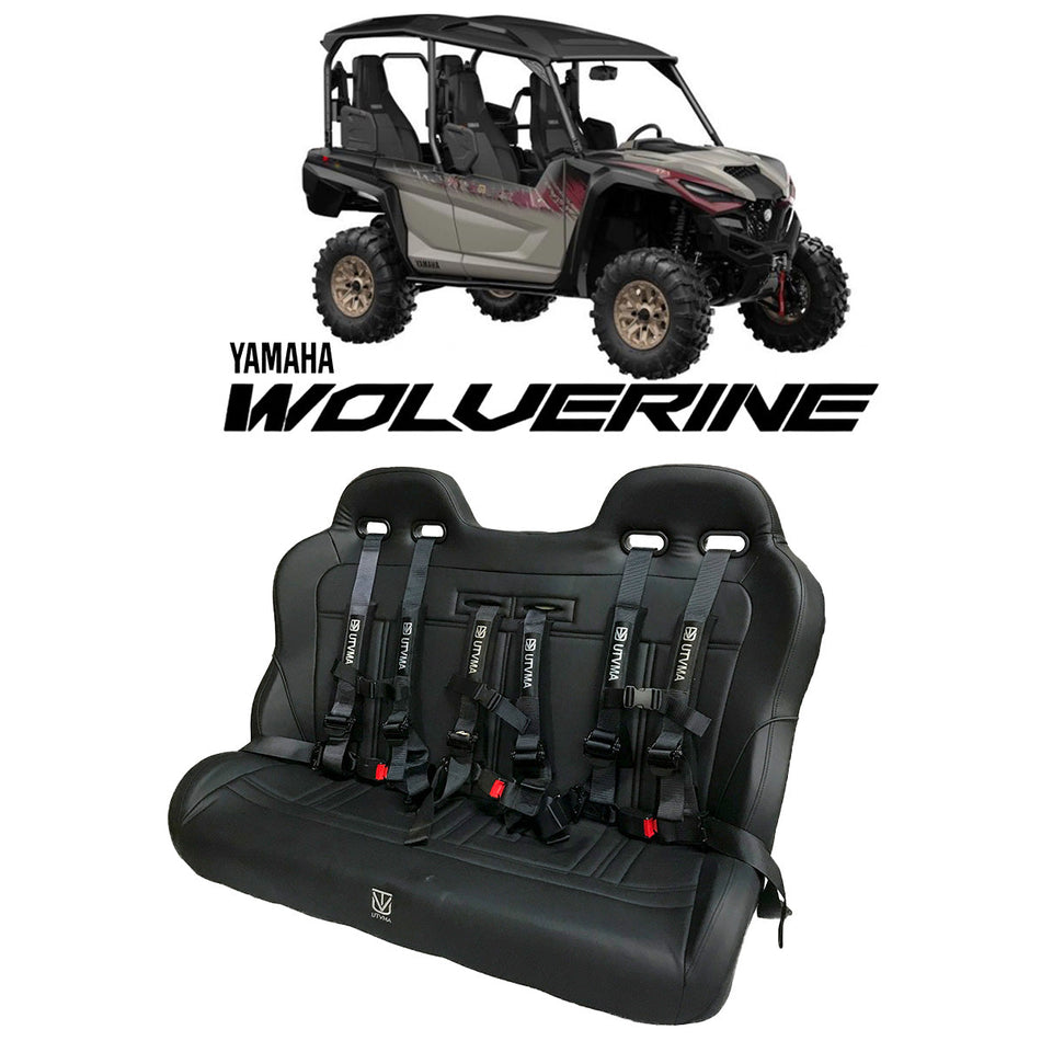 Yamaha Wolverine X4 Rear Bench Seat (2018-2025) W Harnesses